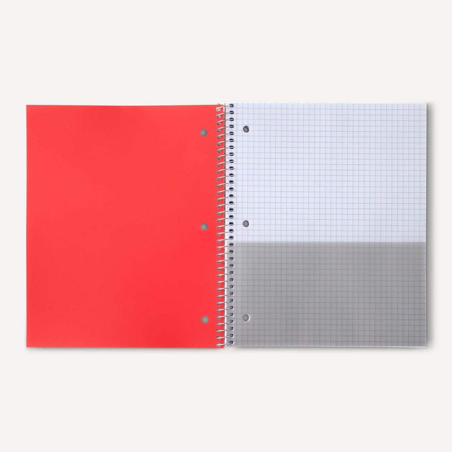 Amazon Basics 4x4 Graph Ruled Spiral Notebook, Poly Cover, 100 Sheets, 11" x 9", 3 pack