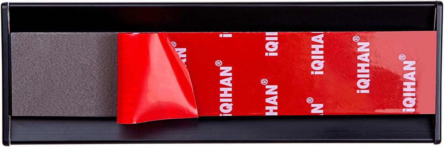 Set of 5 - Nameplate Holder for Wall Mount, 2.36'' x 10'' Curved Office Business Door Sign Holder-Black