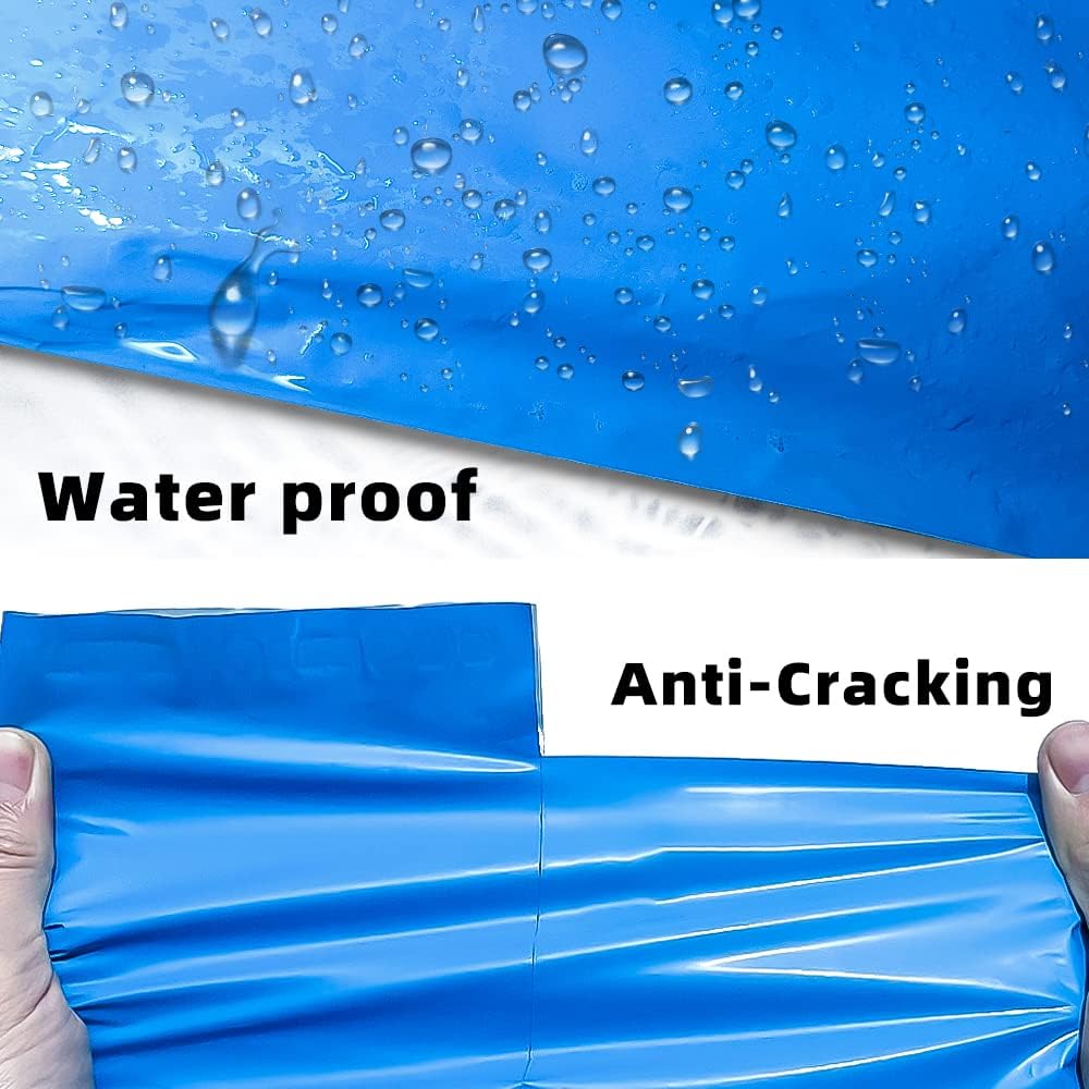 POLYSELLS 200 pcs 19x24 Inches Blue Poly Mailers Shipping Envelopes, Strong Adhesive Sealing, Waterproof, and Tear-resistant Postal Mailing Bags for Clothing, Books, and Accessories