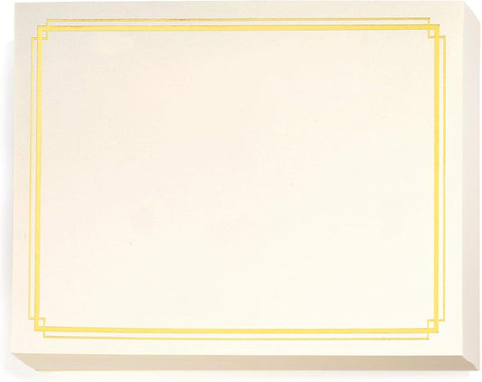 PaperDirect Foil Elegance Specialty Certificates, 50 Sheets of 38lb Cream Paper, 8½" x 11", Double Gold Foil Border, Perfect for Awards, Students, Employees, Volunteers, Course Completion, Diplomas