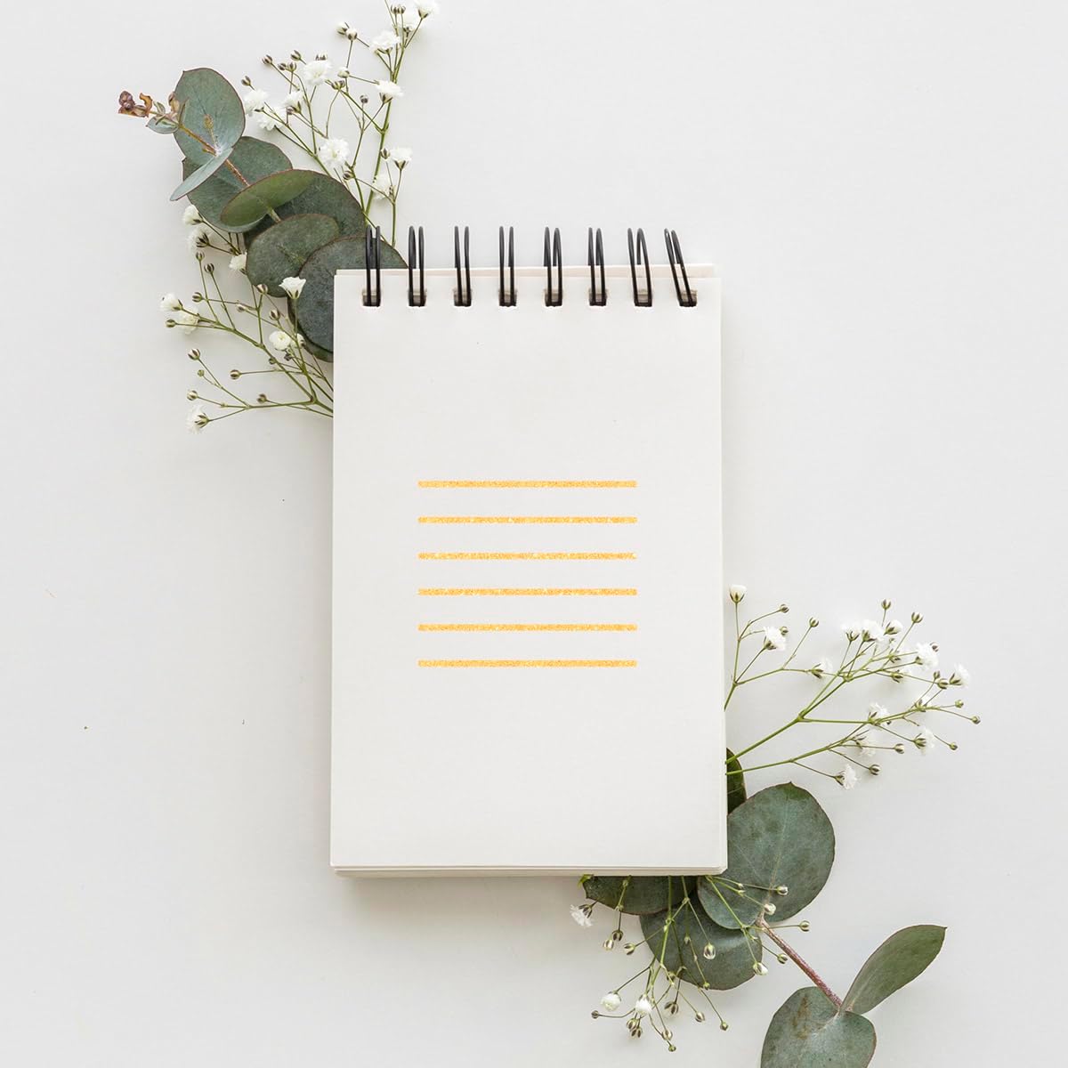 Lines List Rubber Stamp, 1-1/3 Medium Stamp for Scrapbooking Card Making Crafting