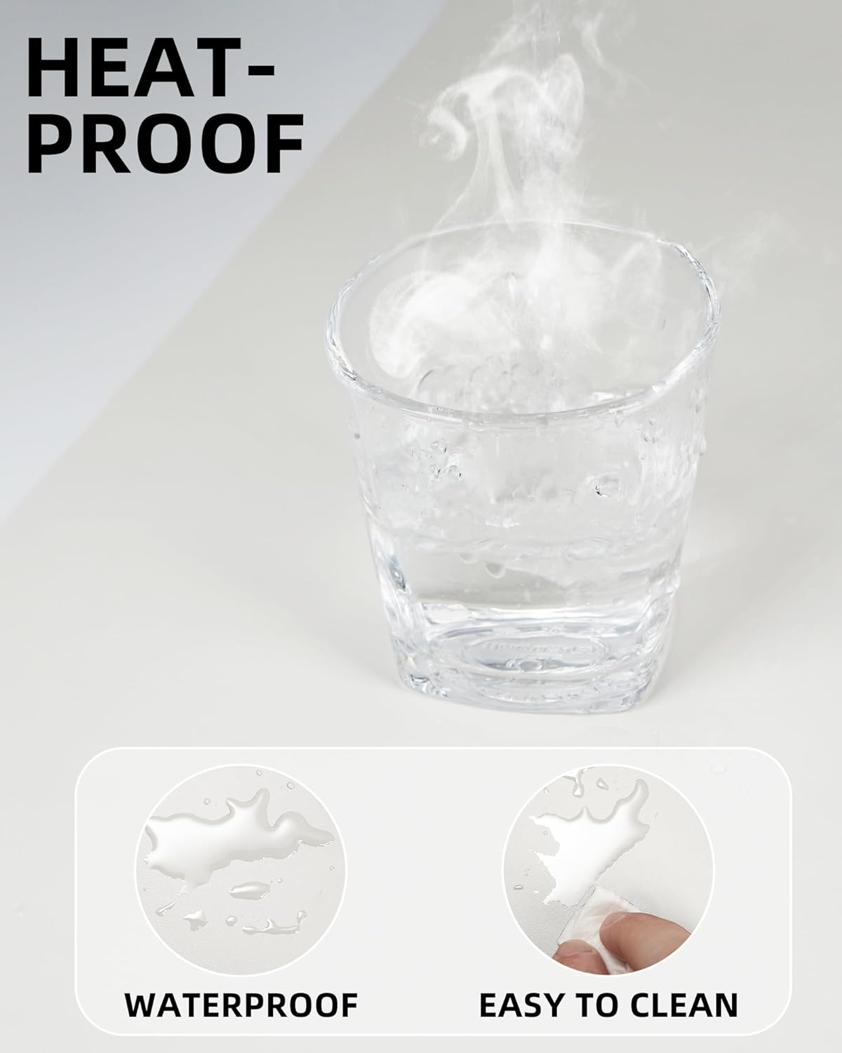 Leather Desk Pad Protector,Mouse Pad,Office Desk Mat, Non-Slip PU Leather Desk Blotter,Large Desk mat,Waterproof Keyboard mat for Office/Home/Decor (White,48" x 17")