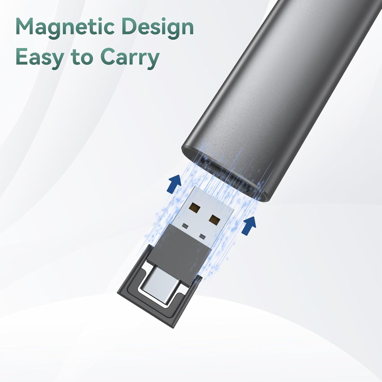 Wireless Presentation Clicker PowerPoint Remote: USB C A Presenter PPT Power Point Google Slide Advancer with Green Laser Pointer Smart Board Clicker for Computer Laptop Mac Projector Office Classroom