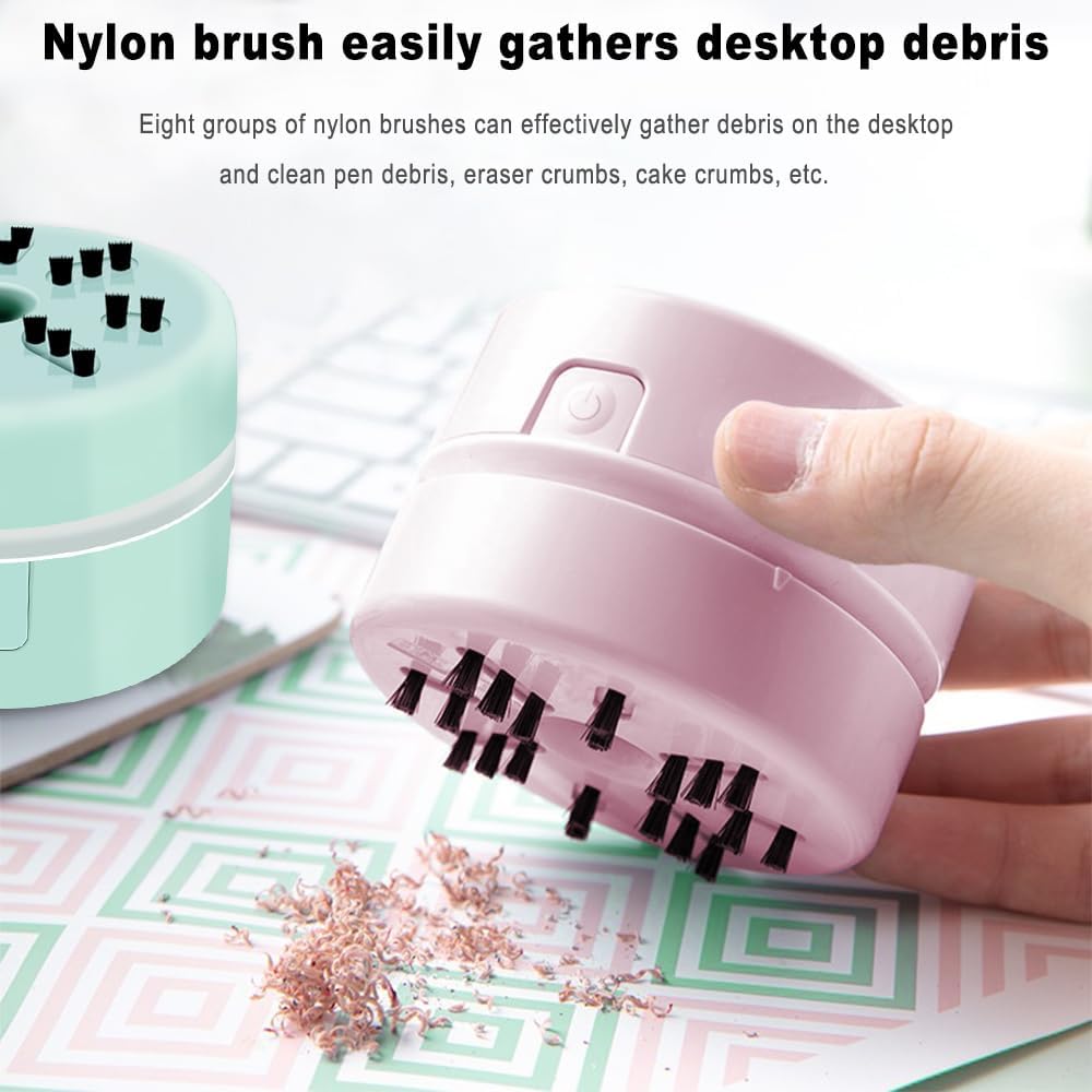 Diamond Tools, Diamond Accessories for Diamonds, Desk Vacuum Cleaner Mini, Hand-Held Vacuum Cleaner for Painting Lover (Pink+Green)