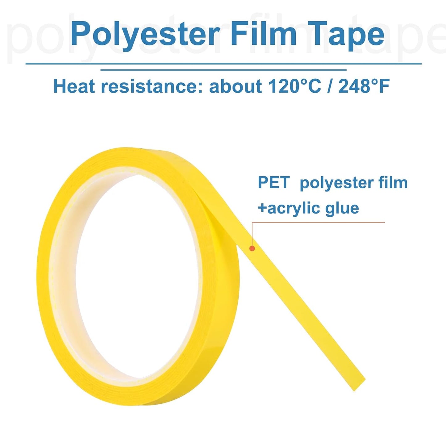 uxcell 1/2" x 36 Yard Graphic Tape Whiteboard Grid Marking Tape Pinstripe Chart Line, Dark Yellow