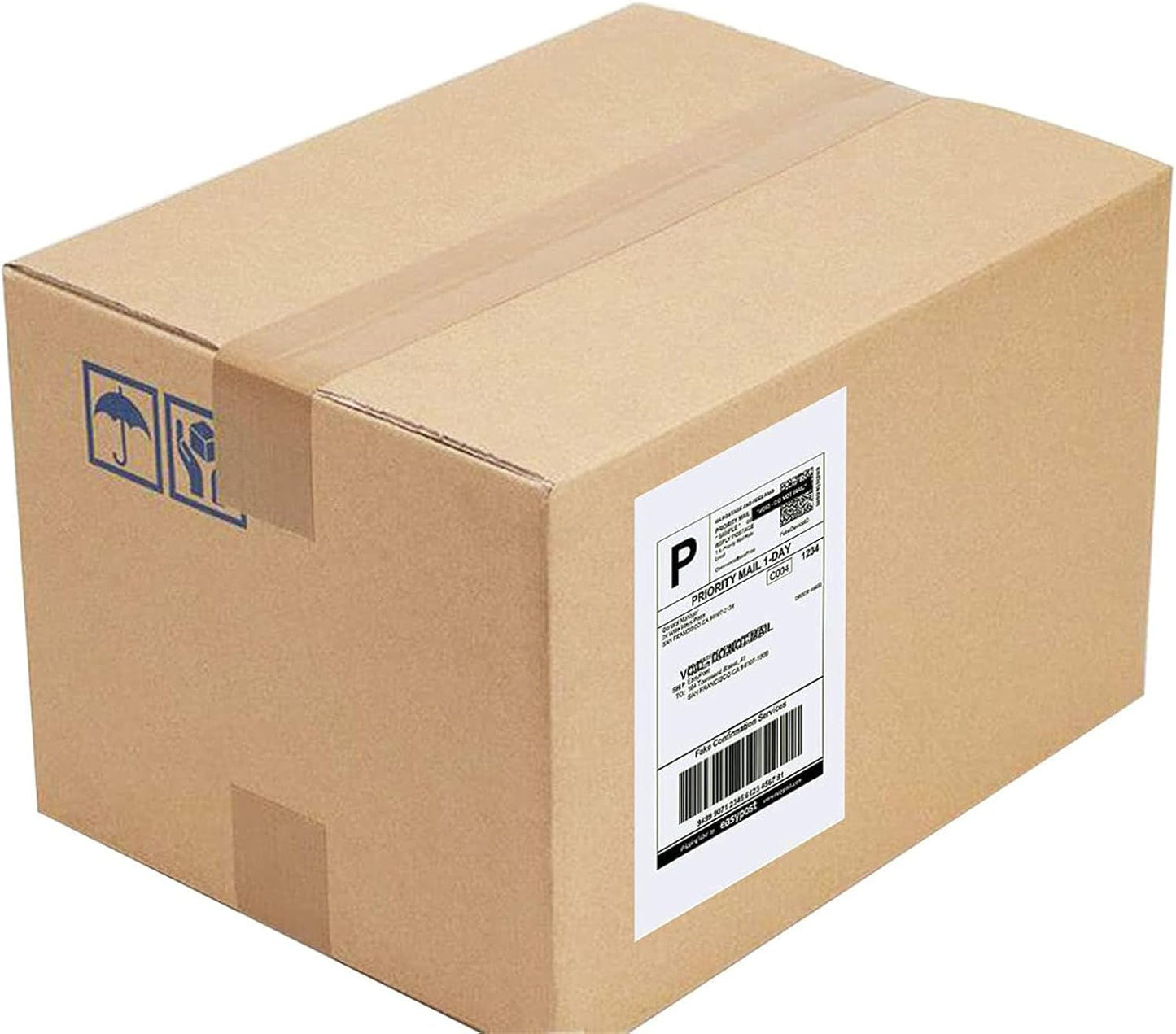 Round Corner Half Sheet Shipping Labels for Laser and Inkjet Printers,8.5" x 5.5" Printable White Label Self Adhesive Mailing Label(1000 Sheets, 2000 Labels)