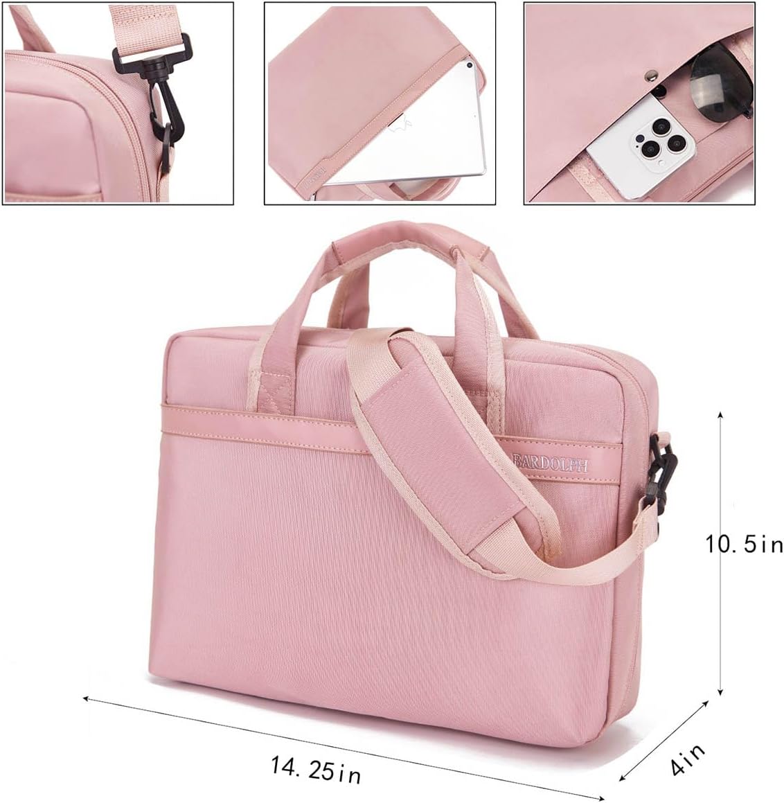 BARDOLPH Accordian File Organizer with Handle,12 Pocket Expanding File Folder with Zipper,File Folder Organizer with Multi Pockets Heavy Duty Accordian File Organizer (Pink)