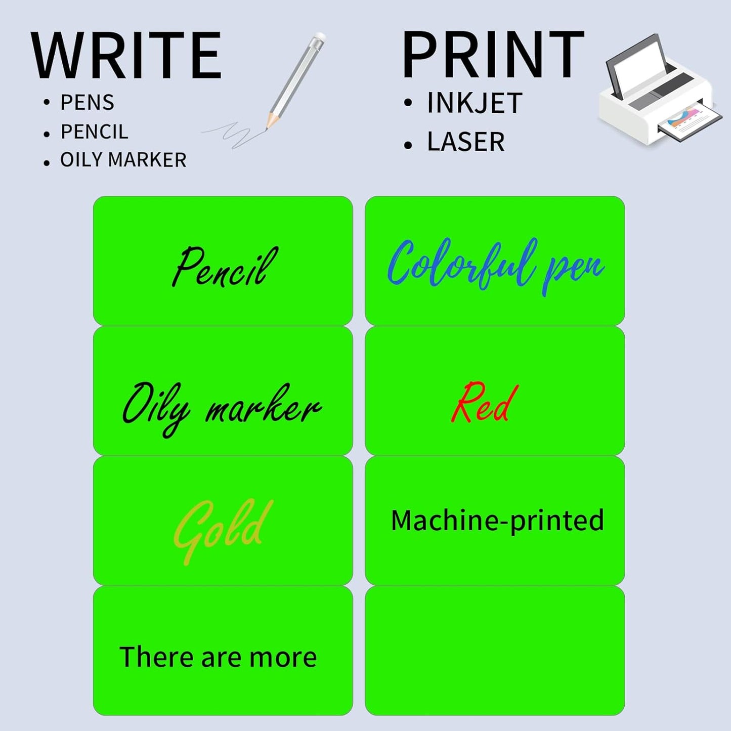 Shipping Labels Stickers, 2"×4" Printable Mailing Label for Laser/Inkjet Printing- Matte, Permanent Adhesive Labels Stickers (Fluorescent Green)