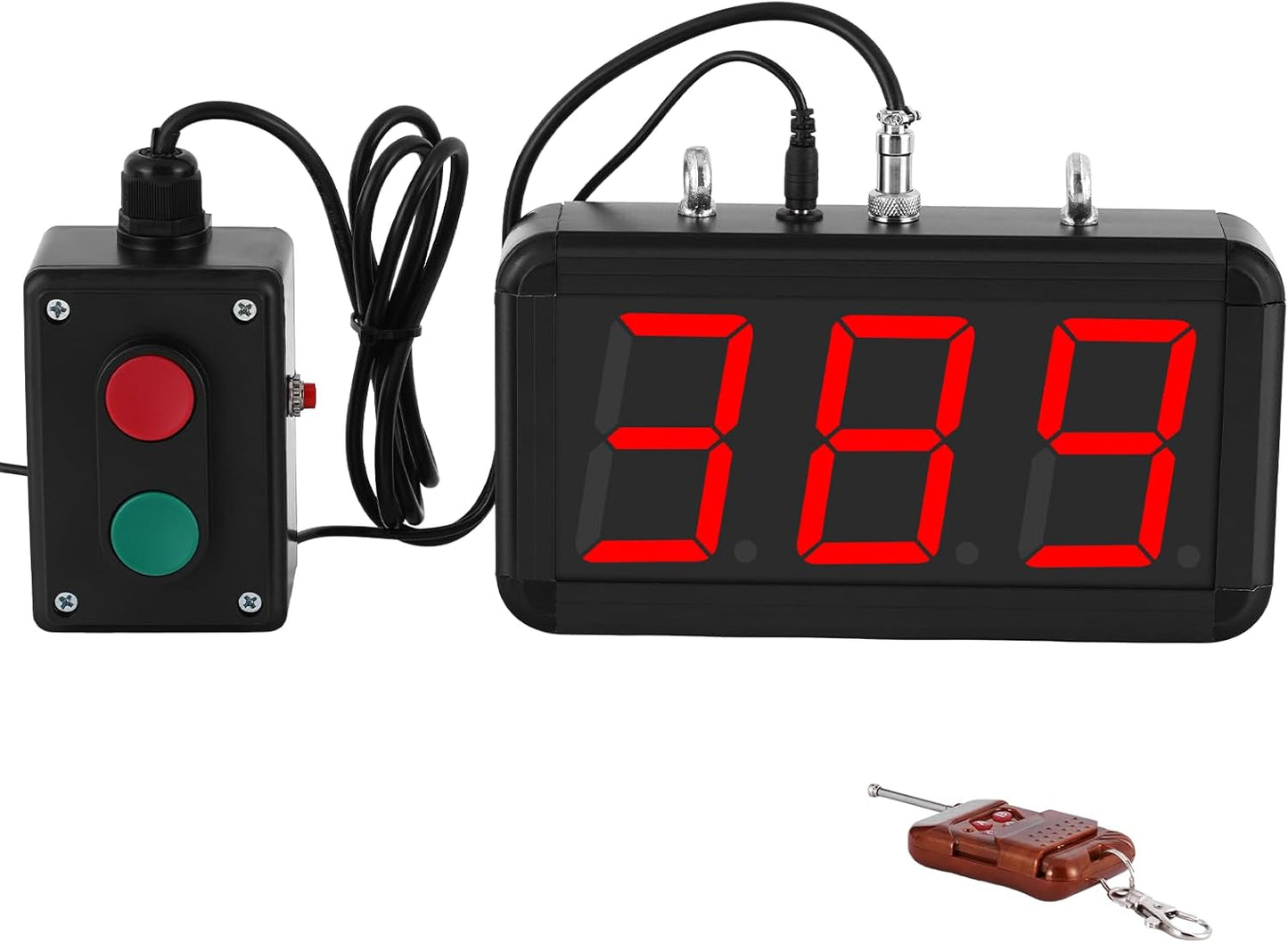 JIAWANSHUN Digital Lap Counter 3.5 inch,Electronic Counter with High-Contrast LED Display, Up/Down Counting & Custom Initial Value, Durable Aluminum Frame for Sports&Golf&Kart Racing