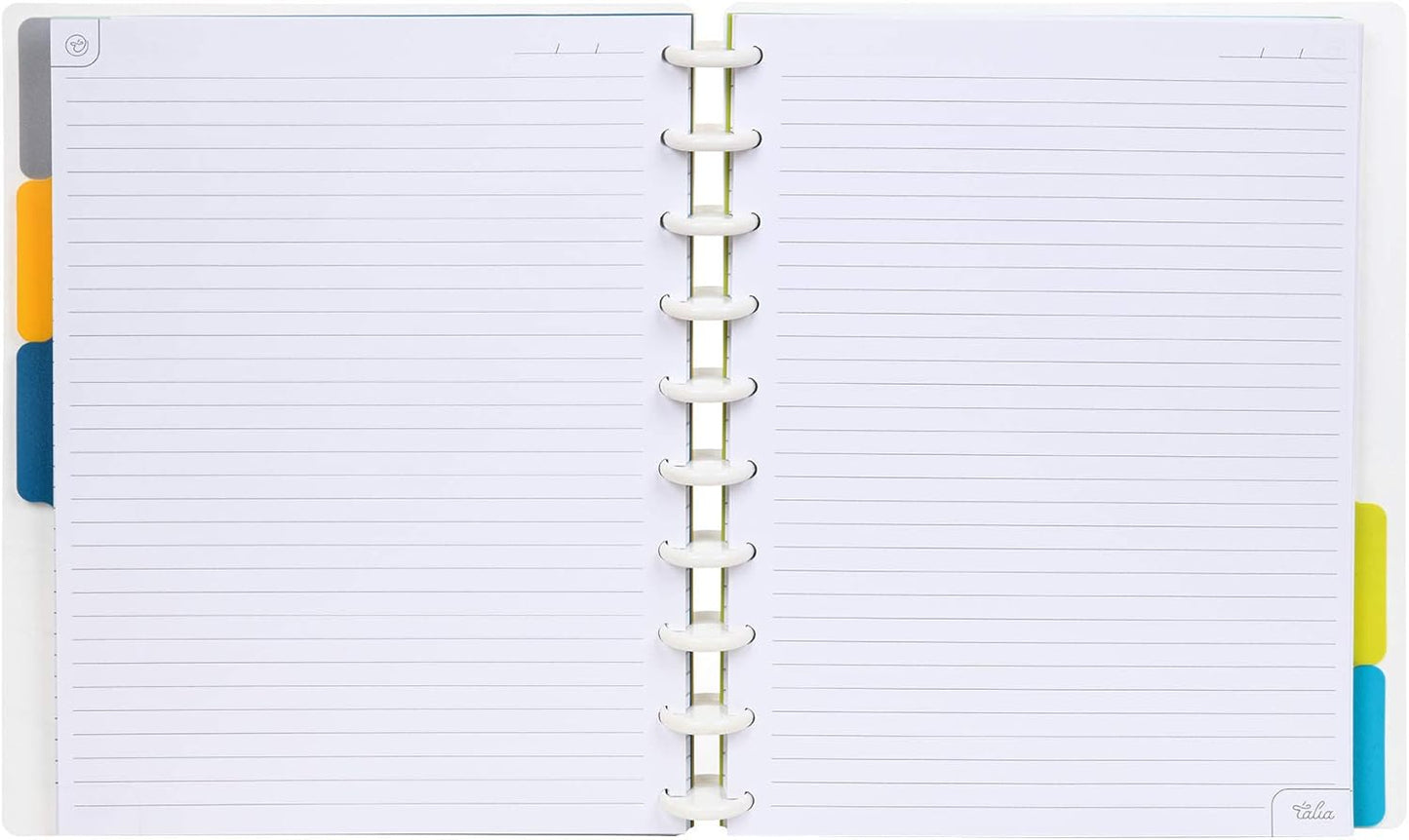 Talia Discbound Notebooks, Planner, Customizable, (xBounce Gold, Midsize (7.5in x 9.75in))