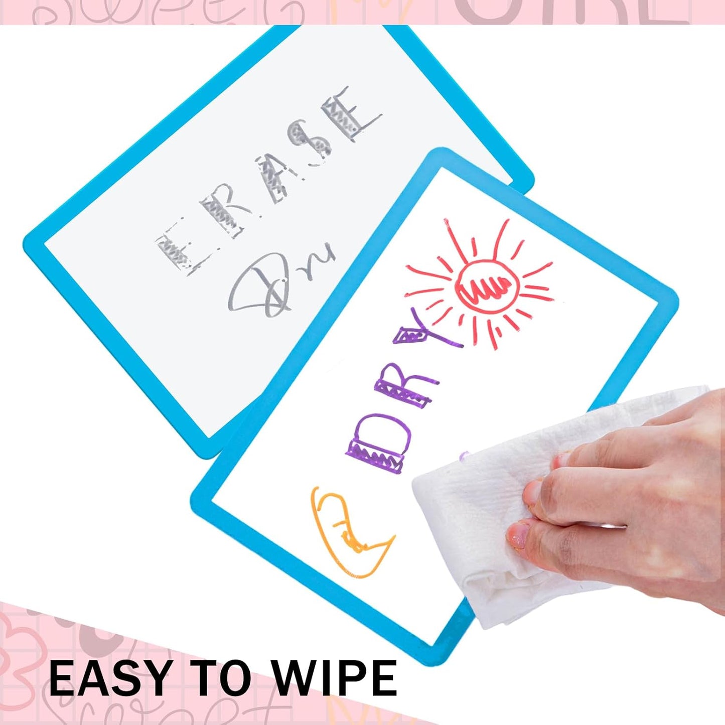 Harloon 100 Pcs Dry Erase Index Cards 4 x 6 Inch Laminated Reusable Dry Erase Note Cards Sheets for Office to Do List (Multicolored)