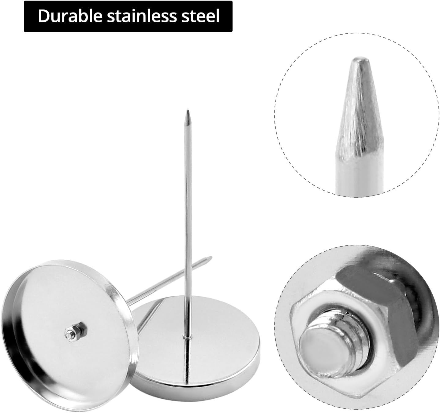 QWORK Desk Receipt Holder, 4 Pcs Spike Stick Receipts Check Bill Fork + 2 Pcs Black Paper Memo Holder Receipt Holder