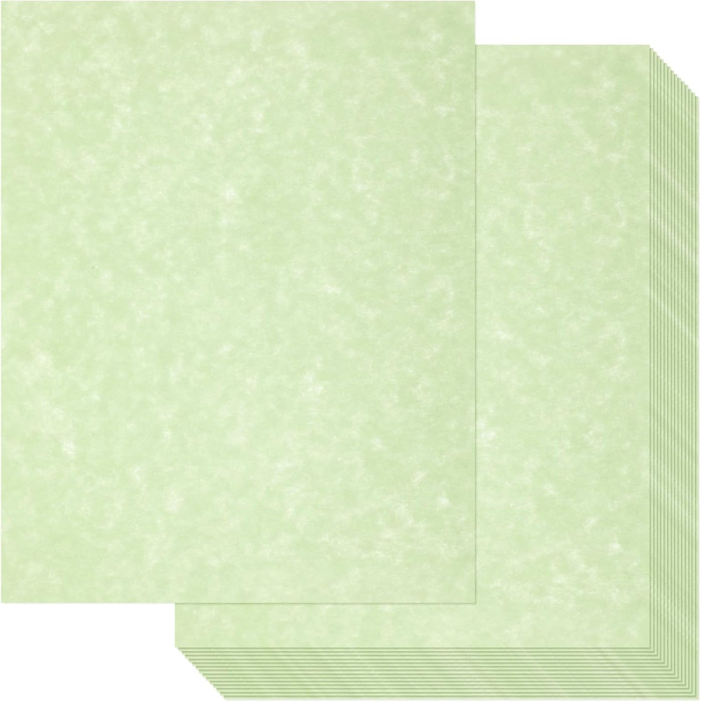Epakh 200 Sheets Old Age Parchment Paper 8.5 x 11 Inch Standard Letter Vintage Colored Old Parchment Semblance Double Side Printing Paper (Green)