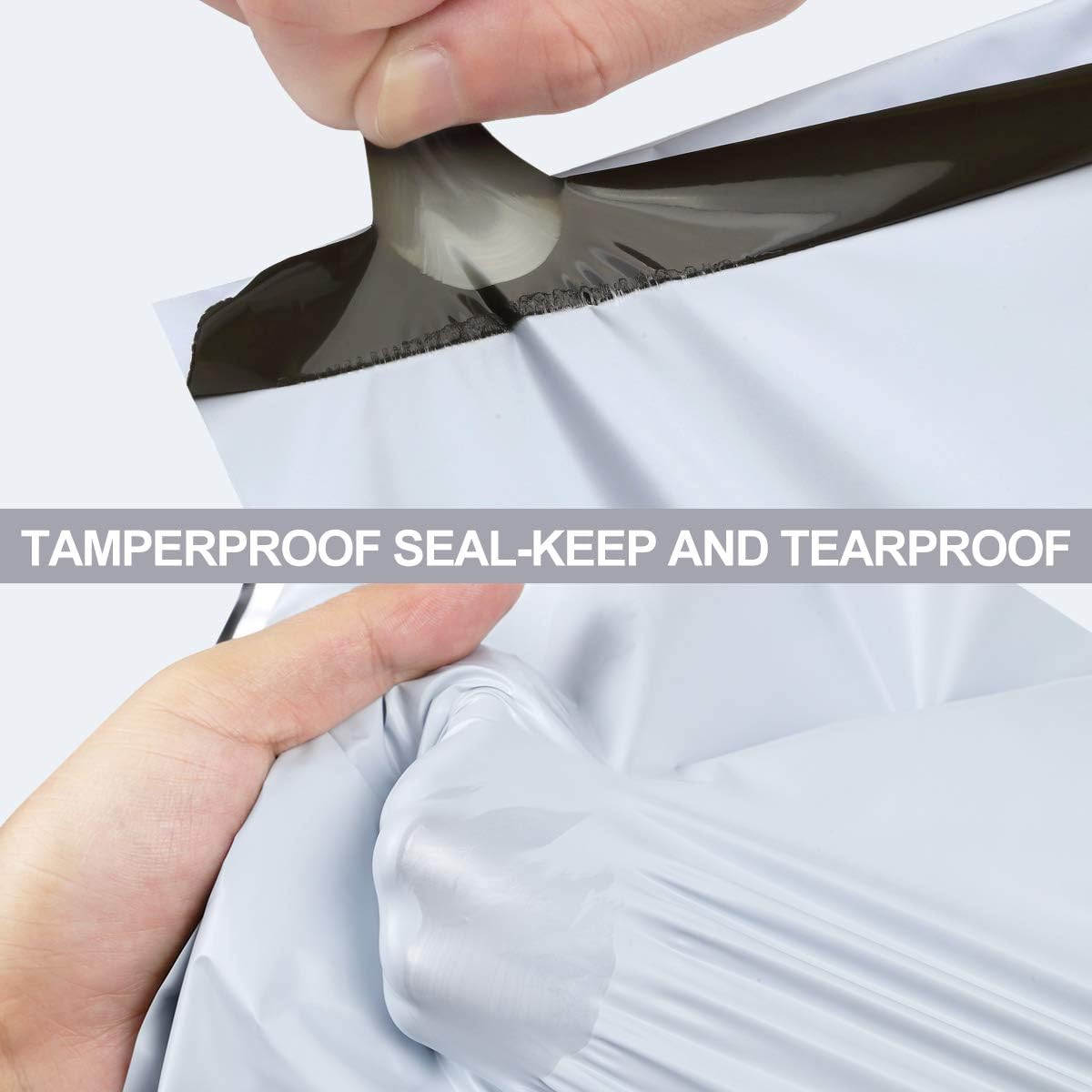 UCGOU Poly Mailers 14.5x19 Inch White 200 Pack Large Shipping Bags #7 Strong Thick Mailing Envelopes Self Sealing Adhesive Waterproof and Tear Proof Boutique Packaging Postal for Clothing