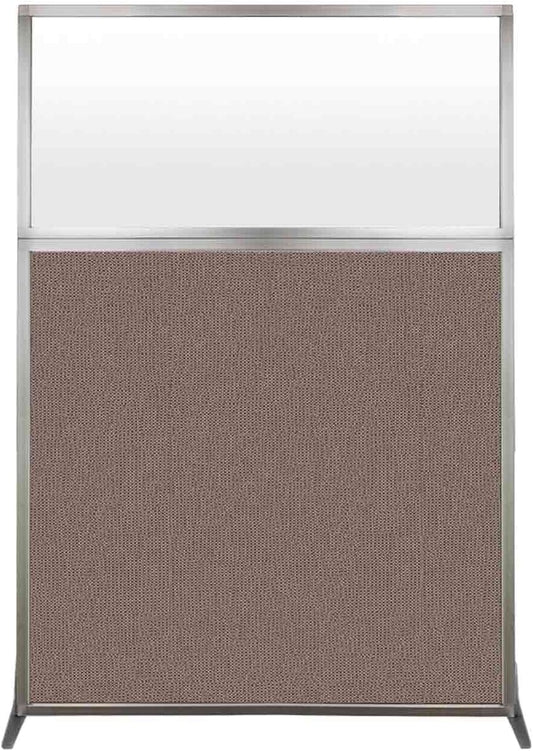Versare Hush Screen Portable Room Divider | Workstation Wall Divider | Freestanding Privacy Hush Panels | Frosted Windows | Fabric Office Divider Screen | Great for Room Separation