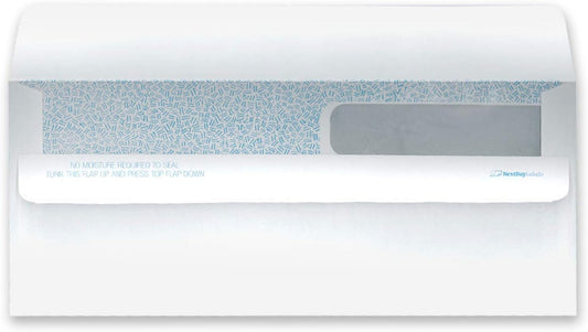 NextDayLabels - 100 Double Window SELF Seal Security Check Envelopes - Compatible with QuickBooks and Other Checks