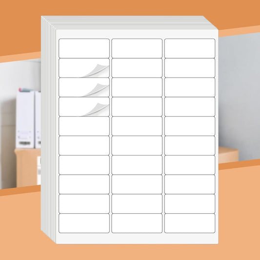 Address Labels, 1" X 2-5/8" Mailing Labels for Laser/Inkjet Printer, Blank White, Permanent Adhesive, 30 Up Printable Label Sticker Paper (2000 Sheets = 60000 Labels)