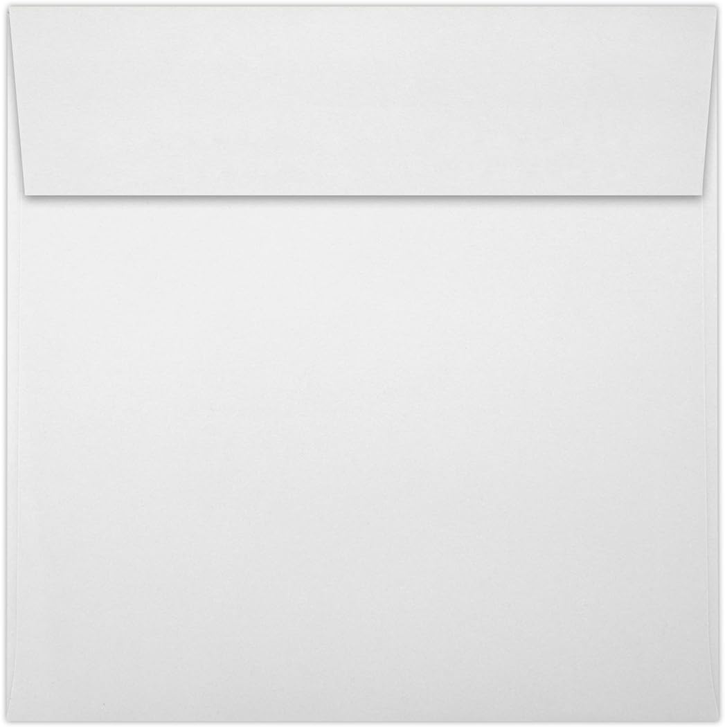 LUXPaper Square Invitation Envelopes | Peel & Press | 3 1/4" x 3 1/4" | Bright White | 70lb. Text | 50 Qty