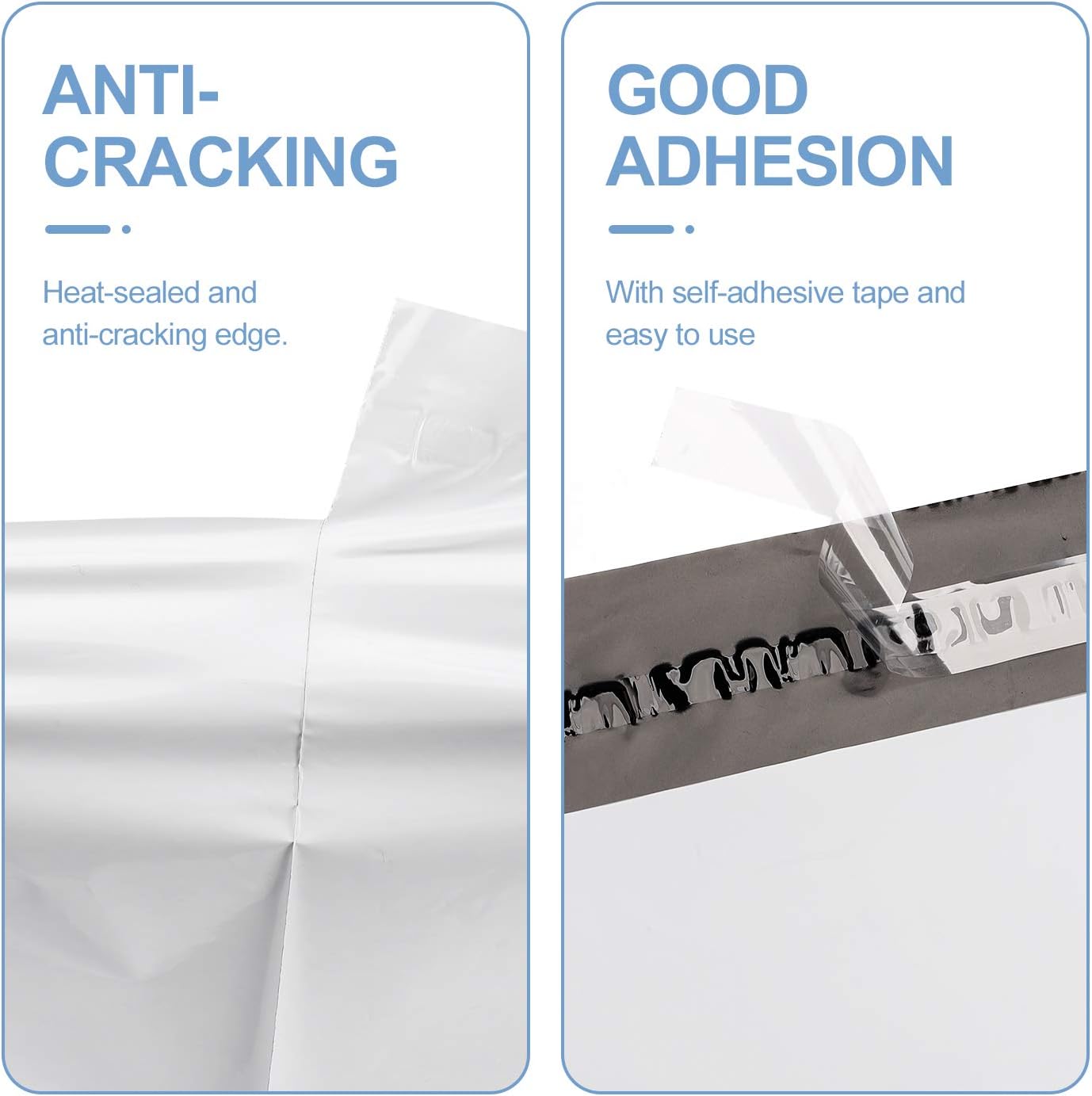 Metronic 6x9 Poly Mailer Envelopes 100 Pack Shipping Bags with Self Adhesive, Waterproof and Tear-Proof Postal Bags in White