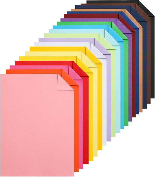 40 Sheets Colored Cardstock A4 Craft Paper, 20 Assorted Colors 200gsm/75lb Art Projects Card Stock Construction Paper for DIY Cards Making, Office Printing, Birthday Decorations, School