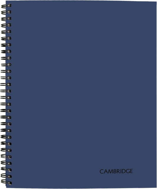 Cambridge Limited Business Notebook, Meeting Notes, Legal Ruled, 8-1/4" x 11", 80 Sheets, Soft Touch Flexible Cover, Wirebound, Blue (UN06132-20)
