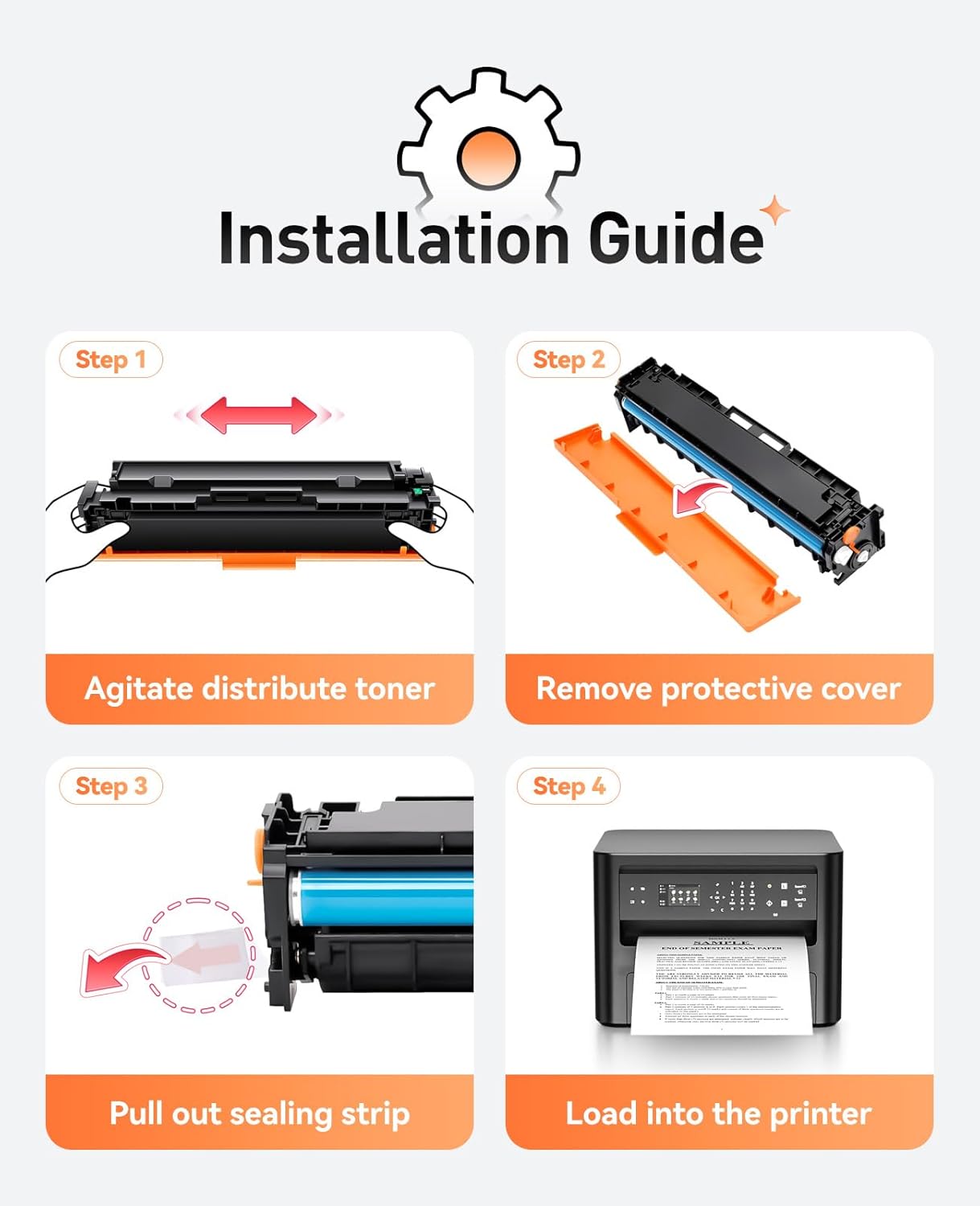 410A Toner Cartridge set 4-Pack Replacement for HP 410A 410X CF410A CF411A CF412A CF413A Compatible with HP Color LaserJet Pro MFP M377dw M477fdn M477fdw M477fnw M452dn M452dw M452nw Printer Ink Black