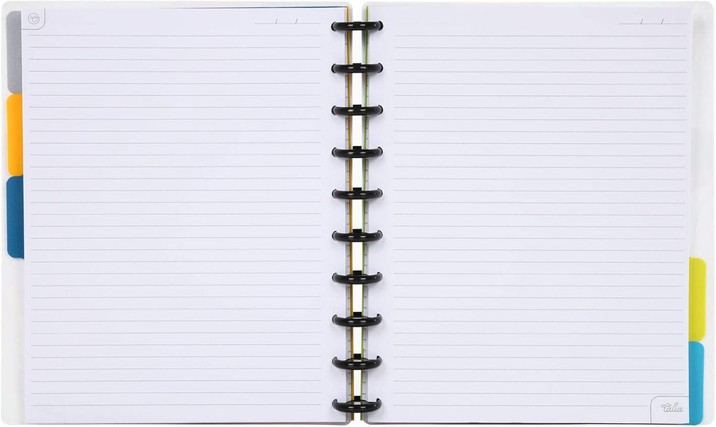 Talia Discbound Notebooks, Planner, Customizable, (xMarble Flow Taffy, Midsize (7.5in x 9.75in))