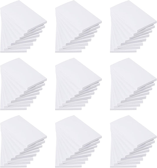 72 Pack Paper Note Pads White Memo Pad Blank Writing Pad Memo Scratch Pads for Waitress Waiter Book to Do Grocery List Small Notebook Restaurant Checkbook, White (2.2 x 3.7 Inch)
