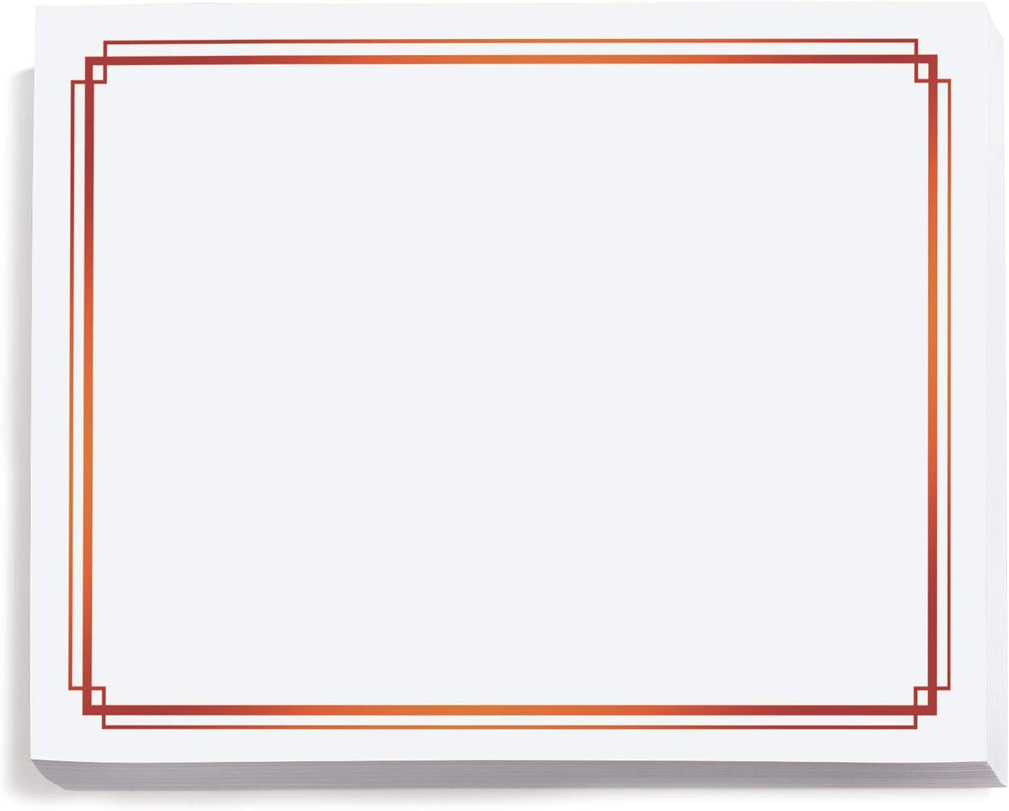 PaperDirect Foil Elegance Specialty Certificates, 50 Sheets of 38lb White Paper, 8½" x 11", Double Red Foil Border, Perfect for Awards, Students, Employees, Volunteers, Course Completion, Diplomas