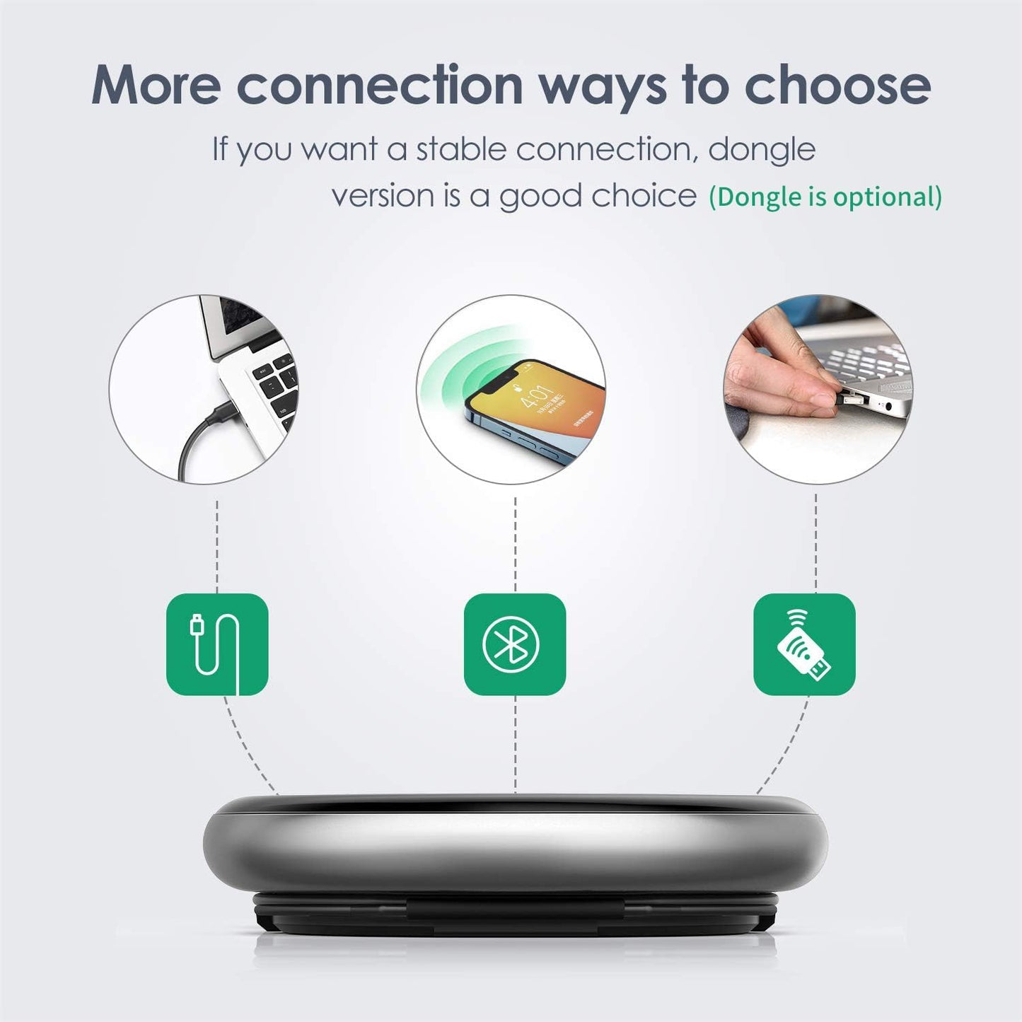 Yealink Bluetooth Speakerphone Conference Microphone Teams Certified CP700 USB Full Duplex Noise Reduction Algorithm Home Office 360° Voice Pickup (Package Without dongle)