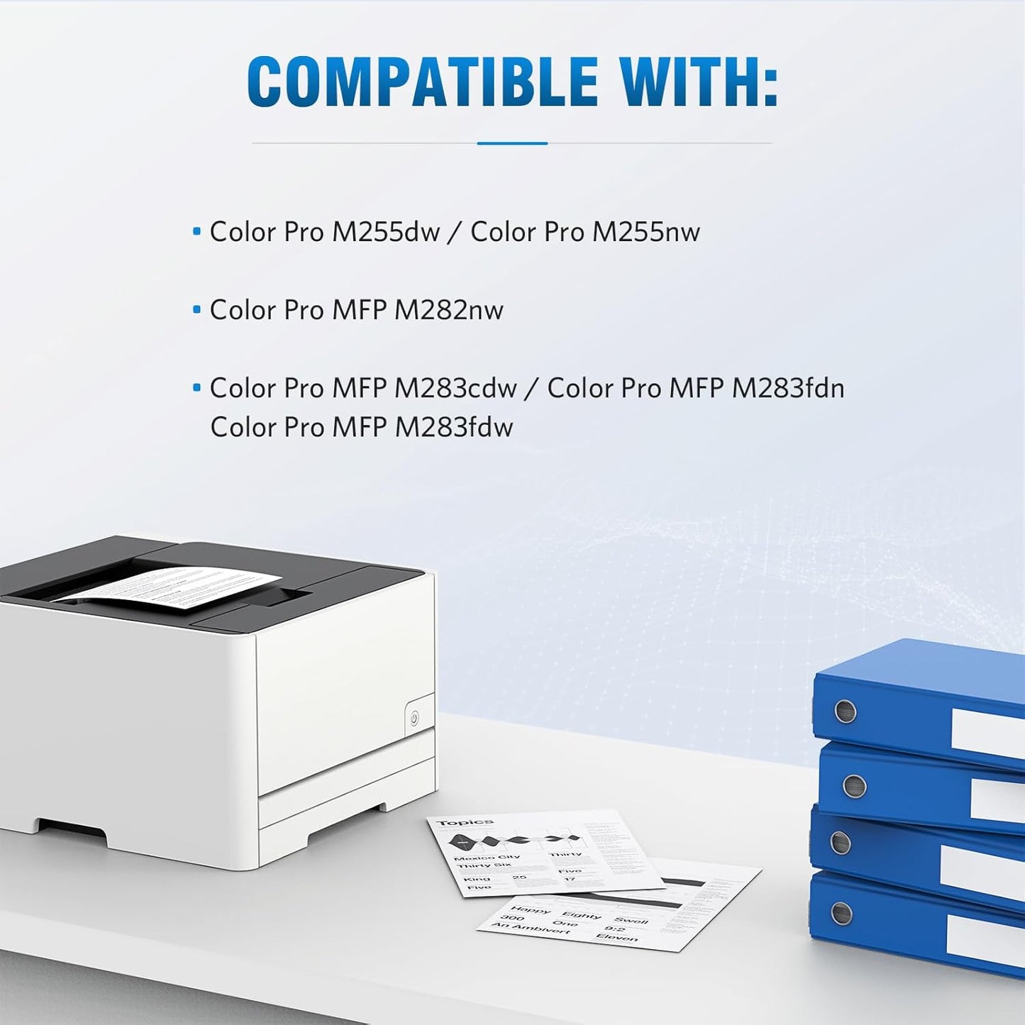 206X W2110X Black Toner Cartridge High Yield (with chip) Compatible Replacement for HP 206X 206A Laserjet Pro MFP M283fdw M283fdn M283cdw M255dw M255nw M282nw M283 M255 M282 Printer Toner (2-Pack)