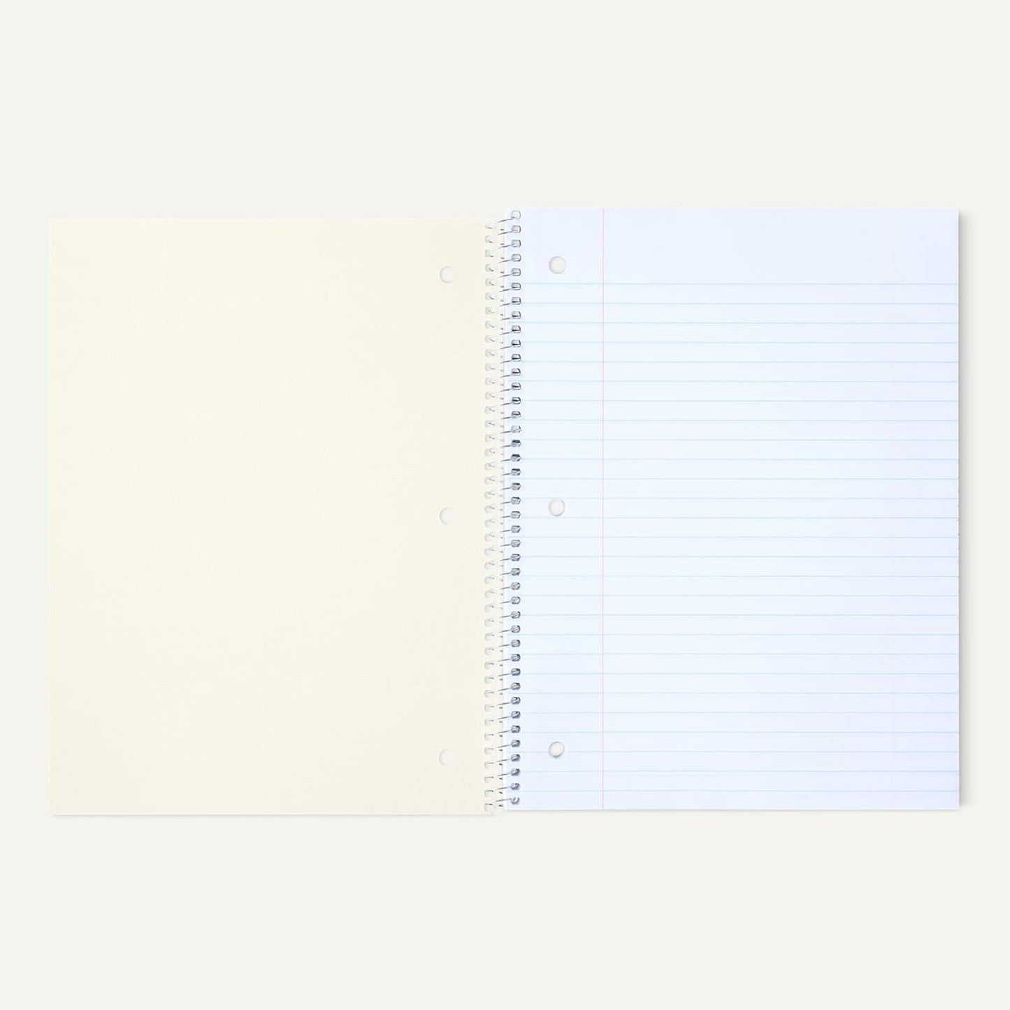 Amazon Basics Wide Ruled Spiral Notebook, 70 Sheets, 8" x 10-1/2", 5 pack, Assorted Pastel Solid Colors