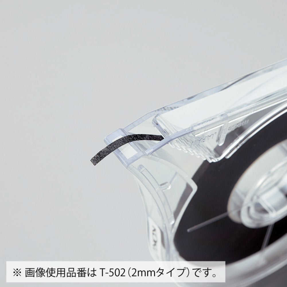 KOKUYO Whiteboard Tape, Width 1/8 Inch (3mm) Graphic Tape with Dispenser, Length 52 Ft (16m) Thin Pinstripe Line Tape Black Dry Erase White Board Accessories for Grid Bar Chart, Japan Import (T-503)