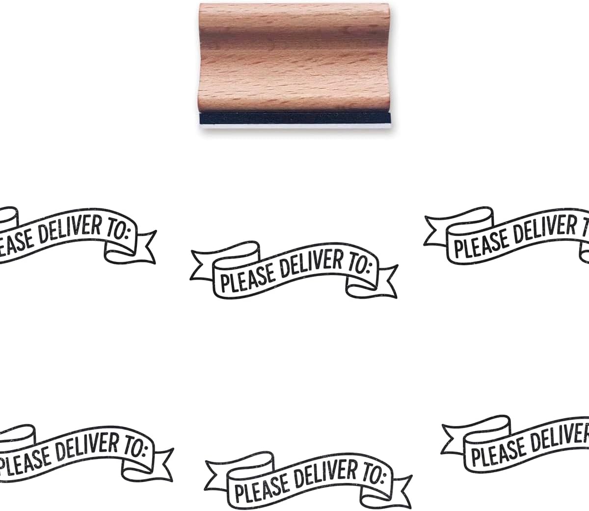 Please Deliver to Rubber Stamp, 1.3inch Stamp for Scrapbooking Card Making Crafting