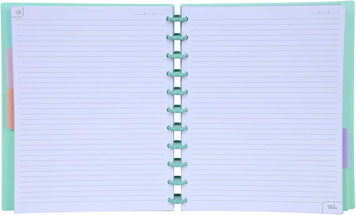 Talia Discbound Notebooks, Planner, Customizable, (Sage Green w/Sage Green Discs, Letter (8.5in x 11in))