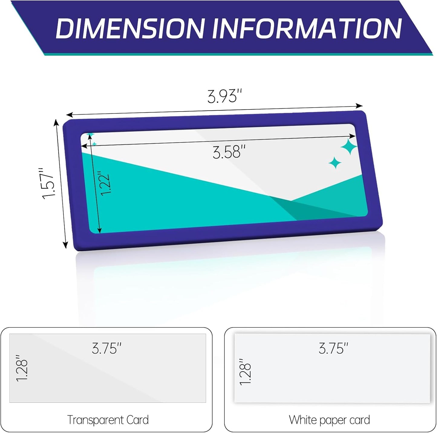 20Pcs Magnetic Plastic Label Holder 1.5x4 inch for Supermarket Store Price Tag Metal Shelf File Storage Cabinet Drawer Label Tag Resuable with 8 Color Chalk Makers, 20Pcs White Paper (Blue)