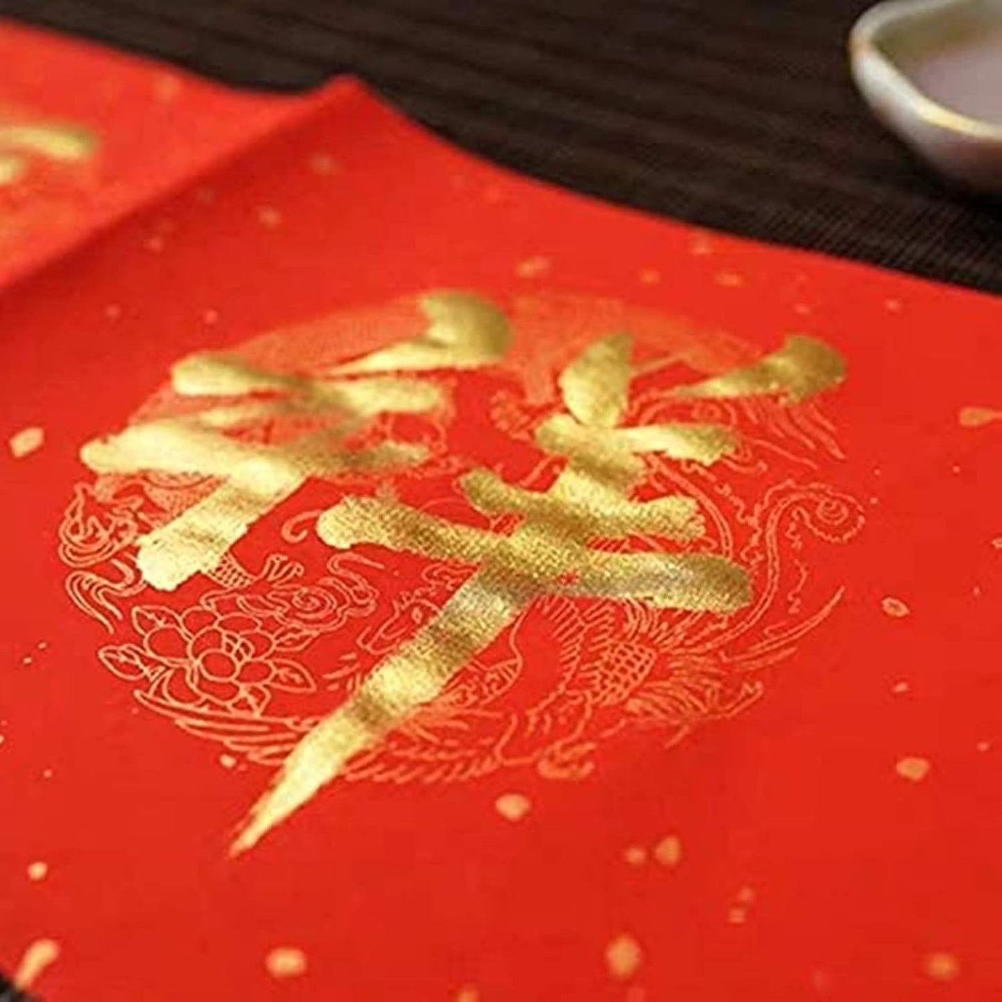 MEGREZ Yidege Colored Ink Liquid Sumi Ink for Calligraphy Practice and Chinese Brush Painting Drawing Writing Traditional Artworks, Gold - 99g (3.5 oz)