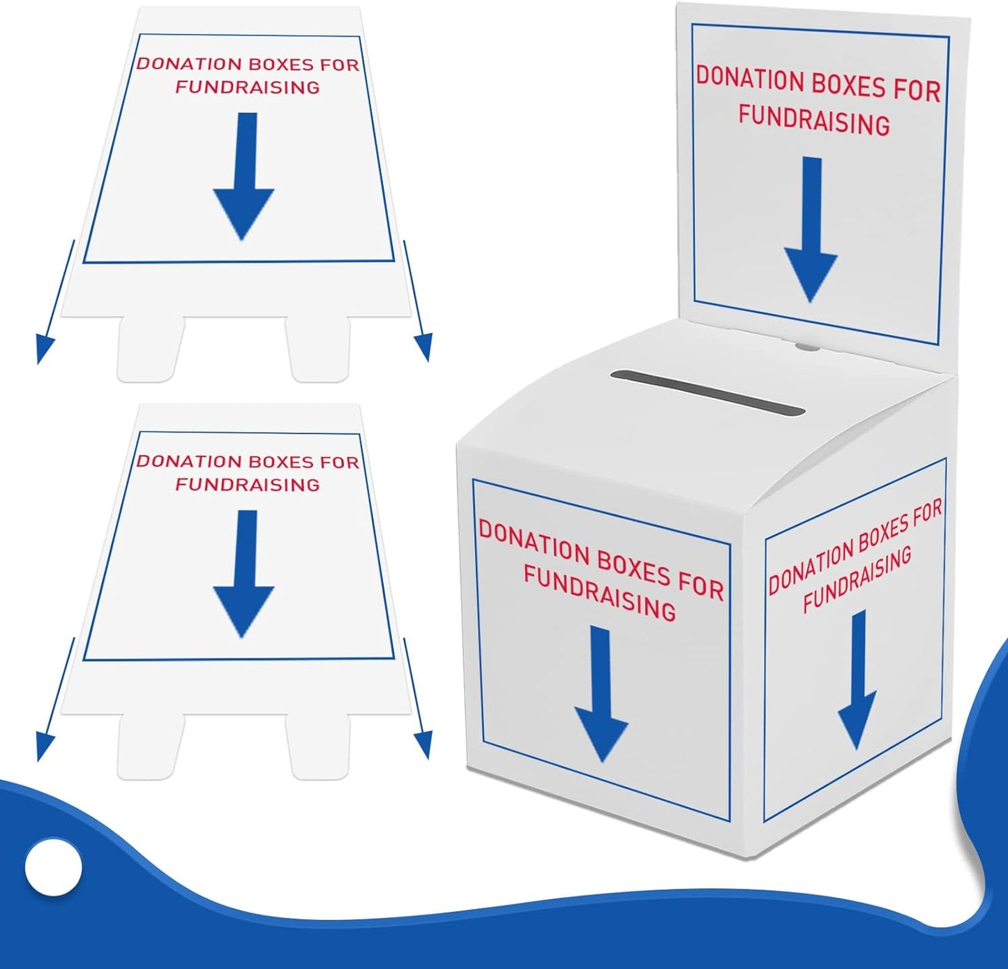 24 Pack Raffle Boxes for Fundraising, Ballot Boxes Suggestion Boxes Raffle Boxes with Slot Cardboard Raffle Ticket Box with Removable Header for Collecting Business Card Voting Contes