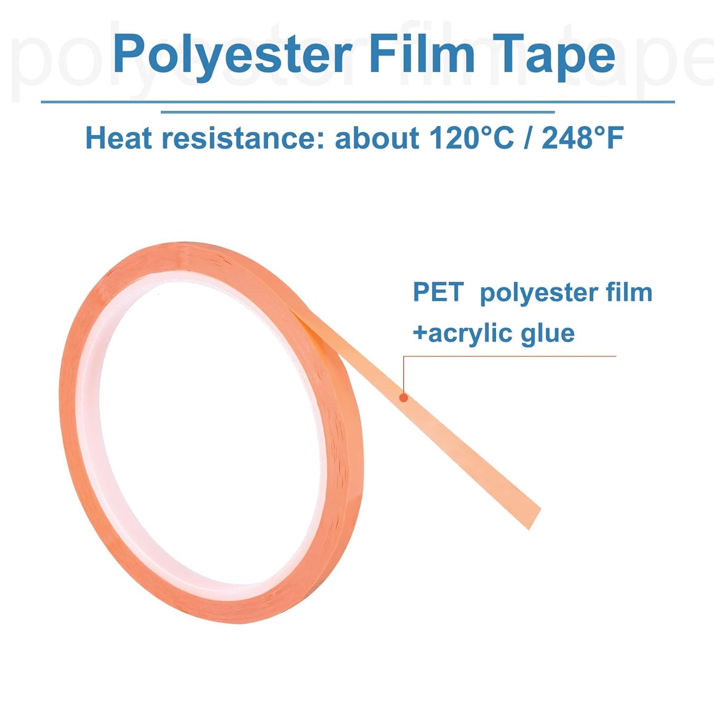 uxcell 1/4" x 36 Yard Graphic Tape Whiteboard Grid Marking Tape Pinstripe Chart Line, Orange