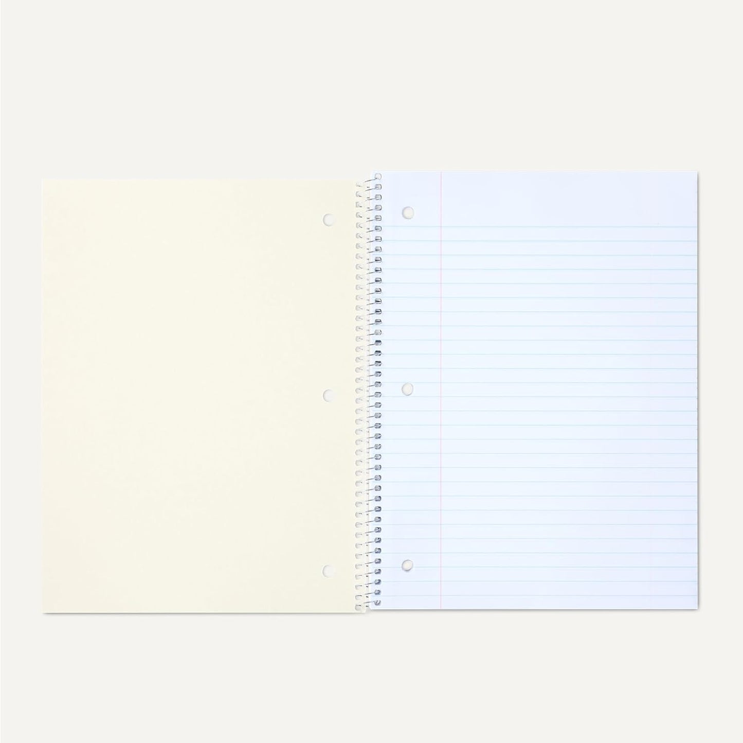 Amazon Basics Wide Ruled Spiral Notebook, 70 Sheets, 8" x 10-1/2, Light Blue, 2 pack
