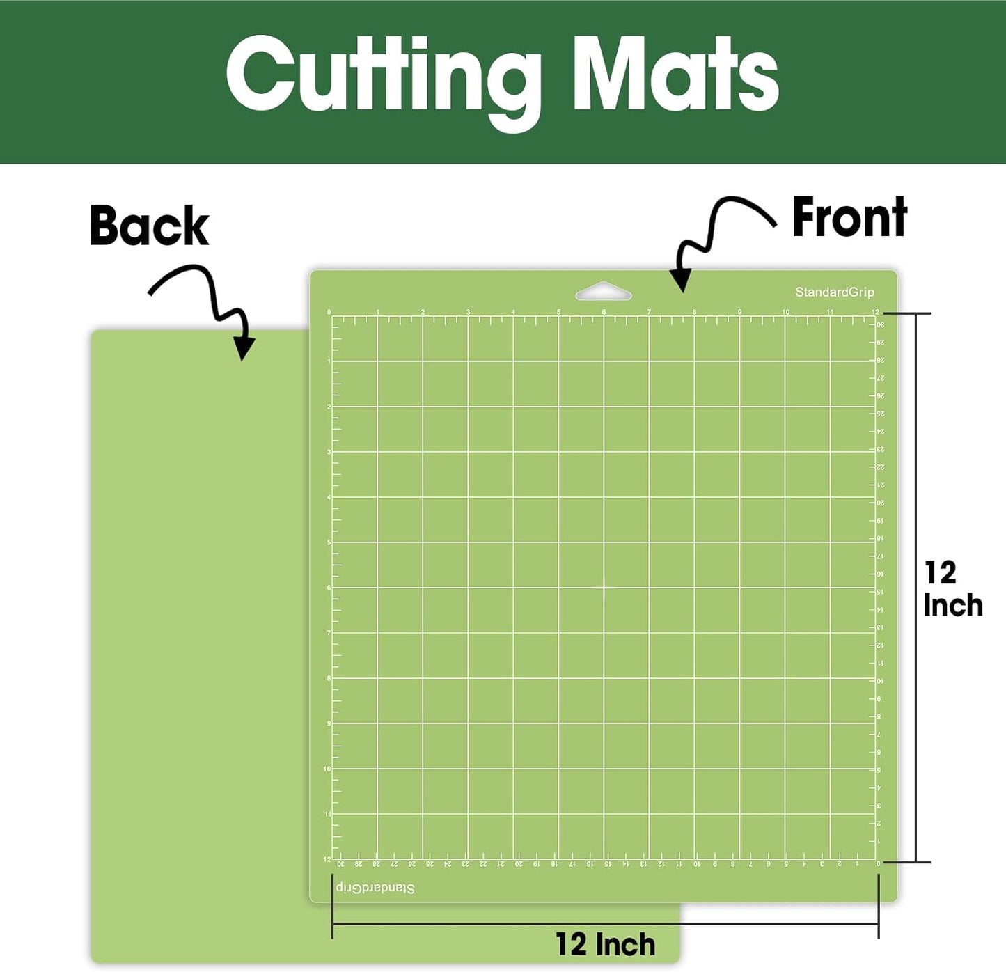 4 Pcs Cutting Mat, 12x12 Inch Standard Grip Cutting Mats for Crafts, Compatible with Cricut Maker 3/Maker 4/Maker/Explore One/Air/Air 2, Adhesive Sticky Durable Cutting Mats Accessories