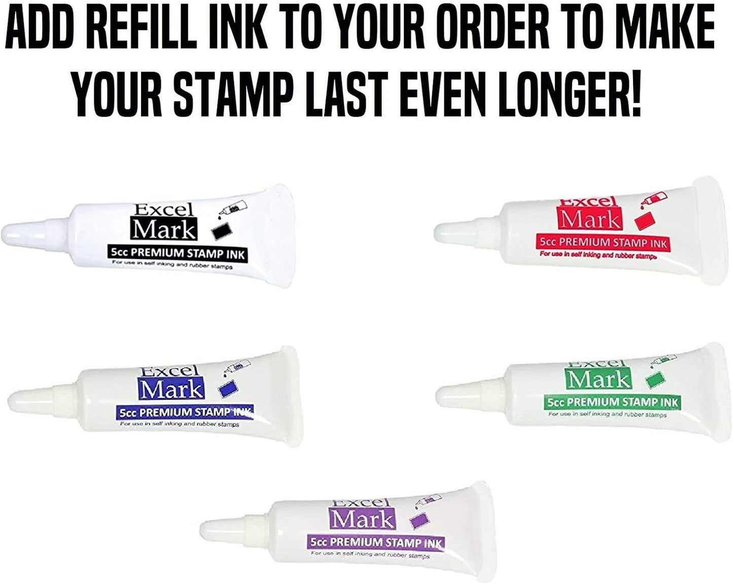 ExcelMark Custom Round Self Inking Inspection Stamp - 5/8" Diameter (1 Line)