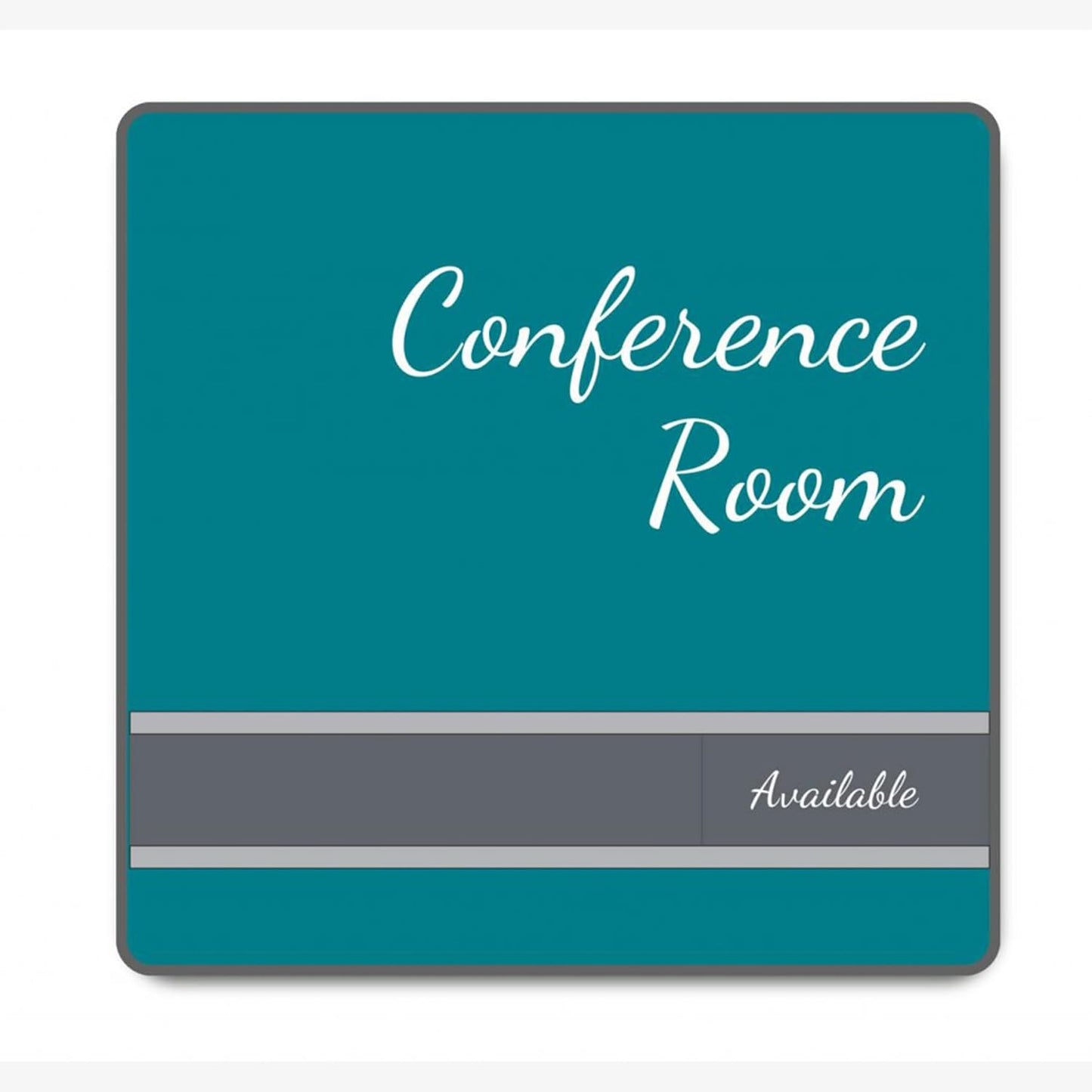 NapTags Conference Room Slider Signs (Bahama Blue - Black Frame, 6" x 6")