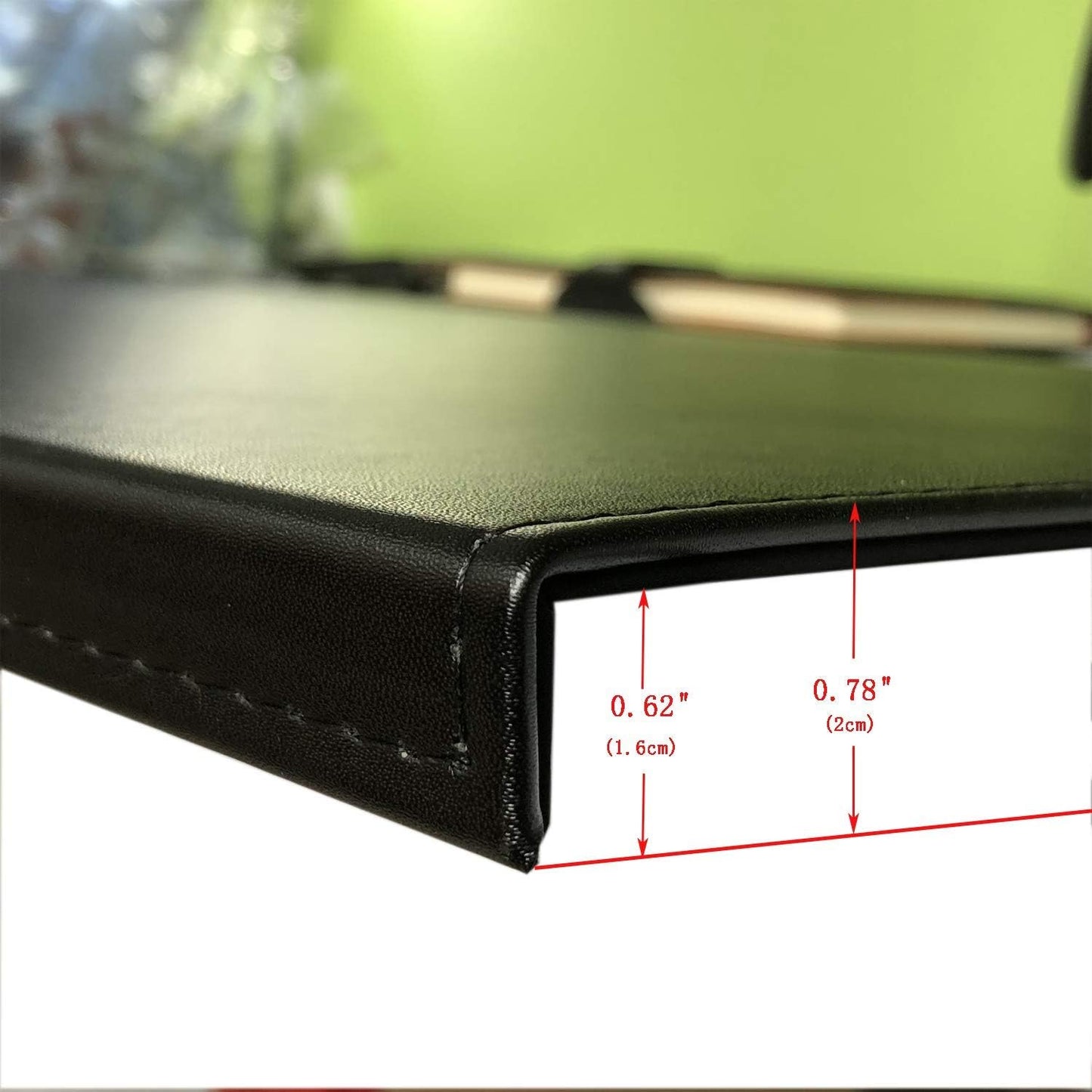 AKOZLIN 31.5"x15.8" Soft PU Leather Surface Office Desk Mouse Mat Pad with Full Grip Fixation Lip Table Blotter Edge-Locked Protector