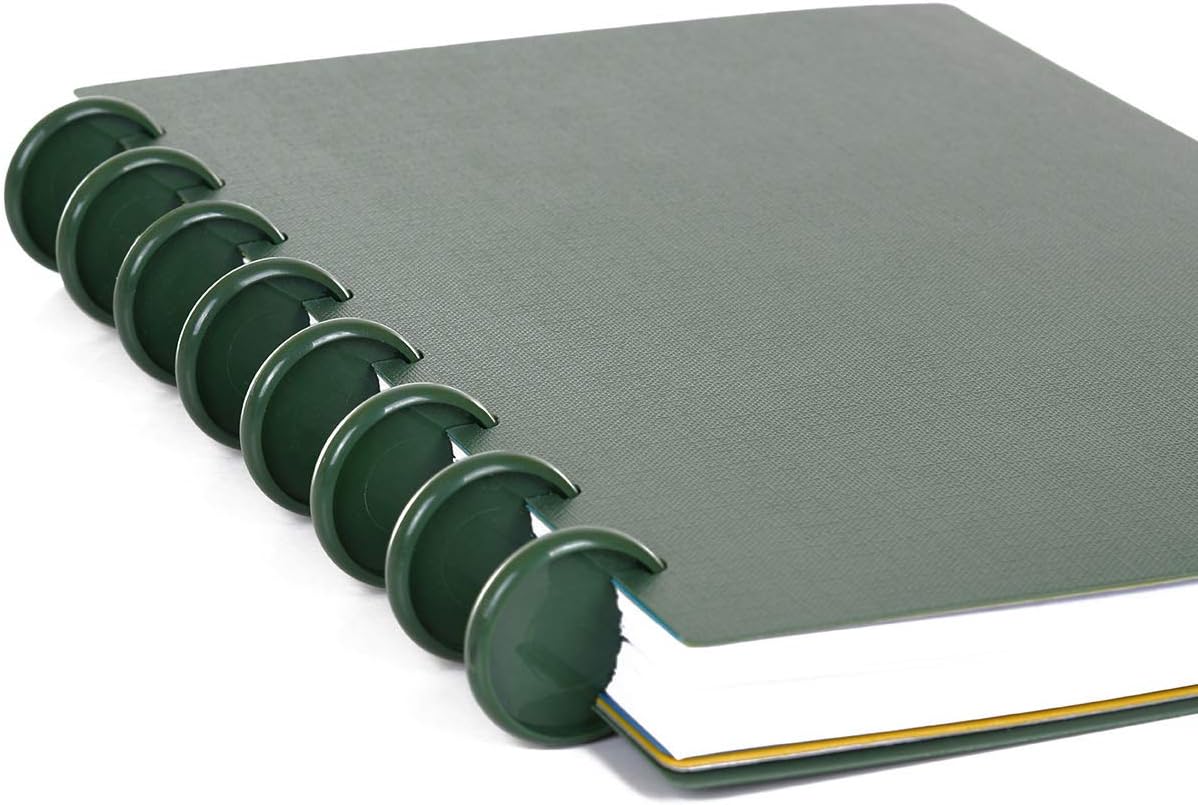 Talia Discbound Notebooks, Planner, Customizable, (Green Olive w/Green Olive Discs, Junior (5.5in x 8.5in))