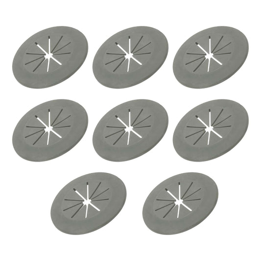 PATIKIL Desk Grommet 1-9/16", 8 Pcs Round Cable Grommet Cord Hole Cover with Adhesive Tape Flexible Table Wire Organizer for Office Home Table Countertop, Gray