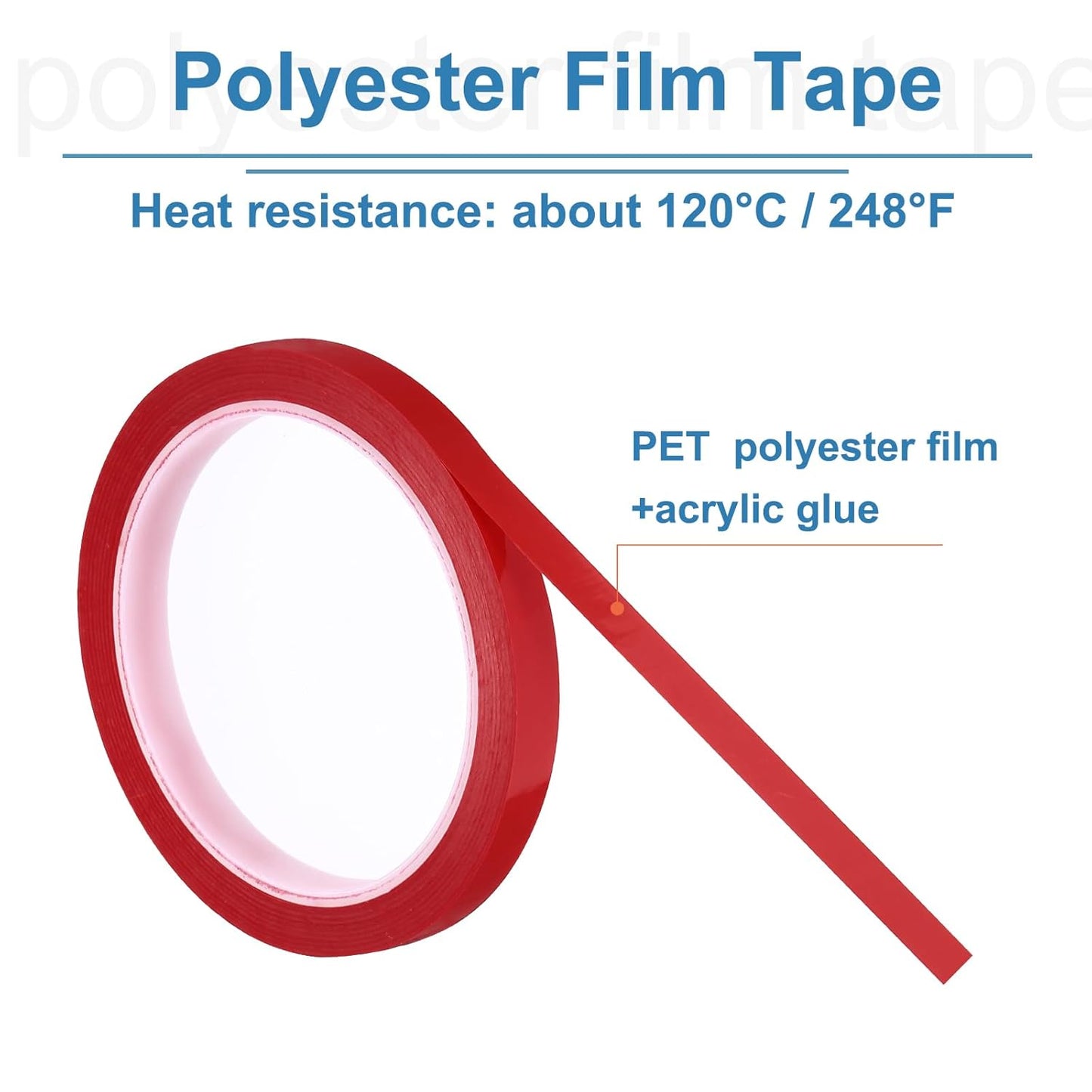 uxcell 2pcs 3/8" x 55 Yard Graphic Tape Whiteboard Grid Marking Tape Pinstripe Chart Line, Red