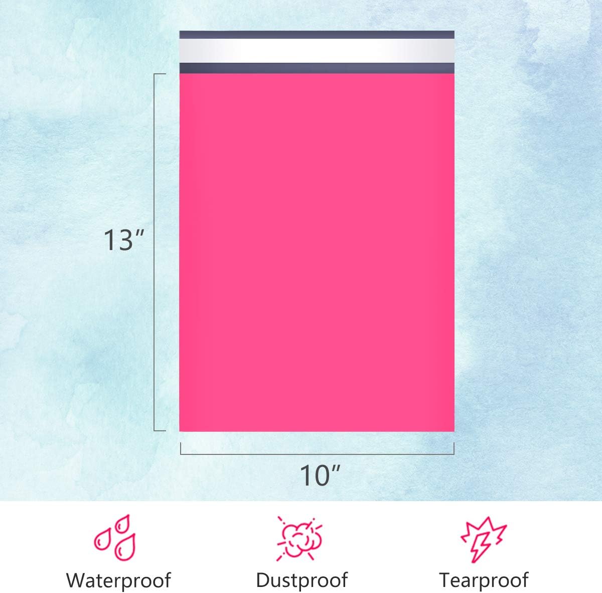 UCGOU Poly Mailers 10x13 Inch Hot Pink 100 Pack Shipping Bags #4 Strong Mailing Envelopes Boutique Packaging Postal Self Seal Adhesive Waterproof and Tear Proof Small Business for Clothes Books