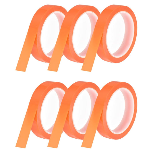 MECCANIXITY 6 Rolls Whiteboard Tape Graphic Chart Tape 20mm 54.7 Yard Art Tape Thin Self-Adhesive Pinstripe Tape Masking Tape for Gift Wrapping Craft Supplies, Orange