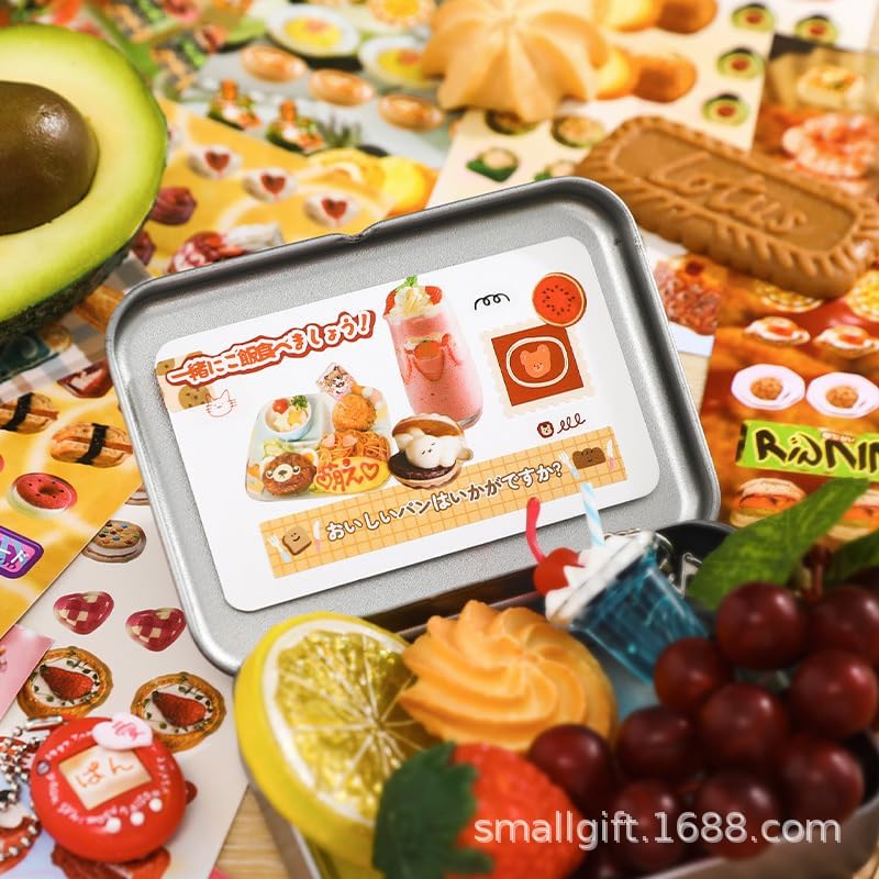 Alideco 25pcs Scrapbook Stickers Vintage Cute Cake Dessert Food Sticker Book for Adults Sticker journaling Stickers for Scrapbooking (reliangbaodan)